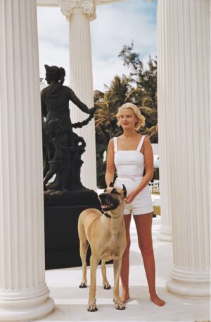 CZ Guest With Her Great Dane
