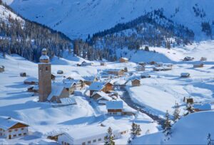 An Alpine Scene In Winter