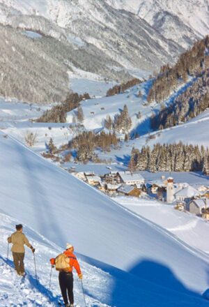 An Alpine Valley In Winter