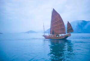 A Junk In Hong Kong Harbour