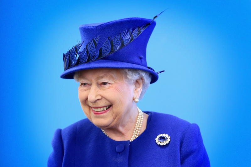 Queen Elizabeth In Blue