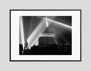Blitz Searchlights Framed Print