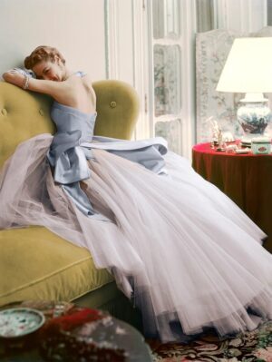 Jean Patchett wearing Jean Dessès