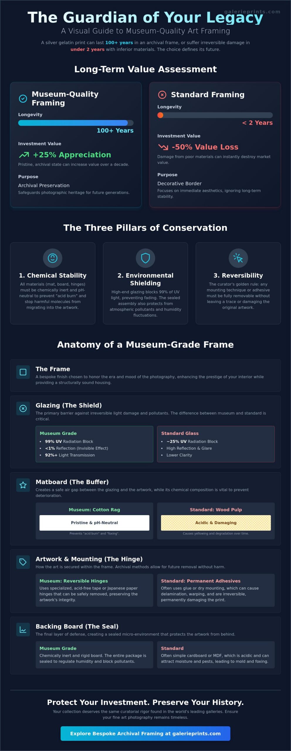 Museum Quality Art Framing: The Collector’s Guide to Archival Preservation - Infographic