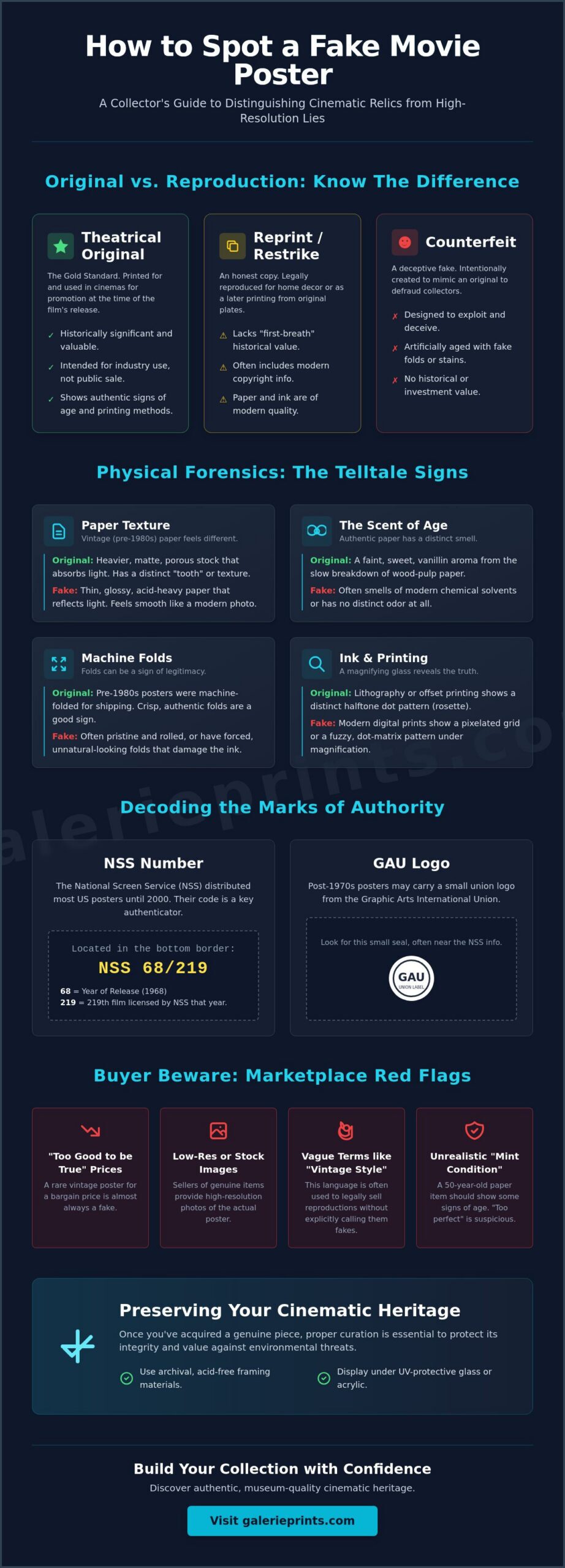 How to Spot a Fake Movie Poster: The Collector’s Guide to Authenticity - Infographic
