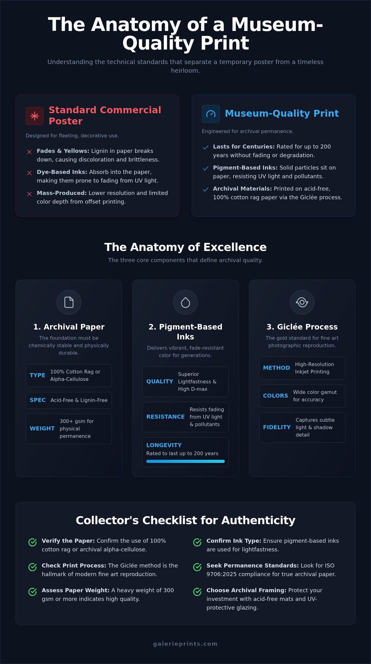 What is a Museum Quality Print? The Collector’s Guide to Fine Art Photography - Infographic