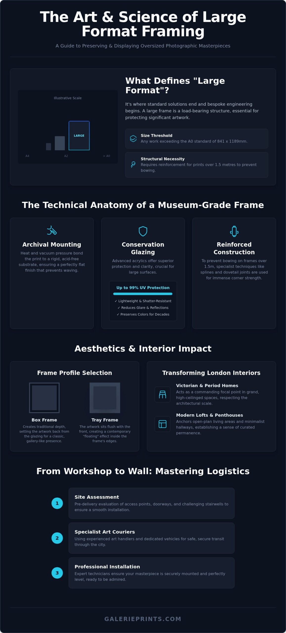 Large Format Picture Framing London: The Connoisseur’s Guide to Oversized Art - Infographic