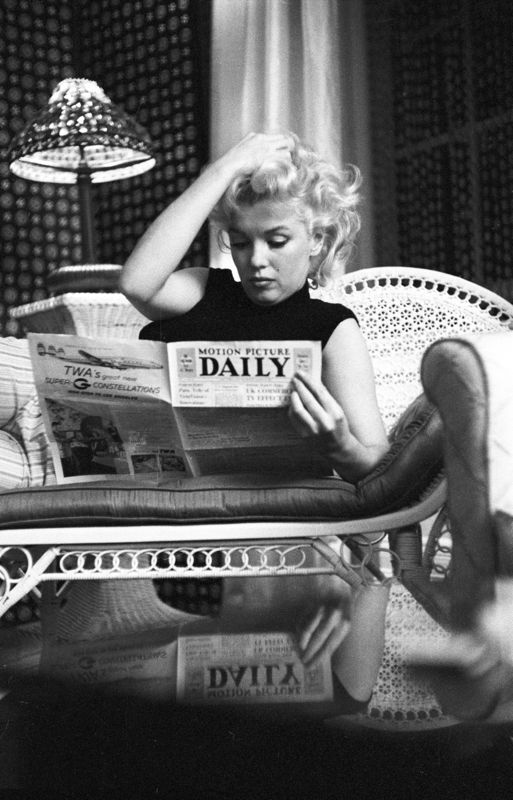 Marilyn Relaxes In A Hotel Room