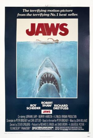 Jaws 1975 Original Vintage One Sheet Poster