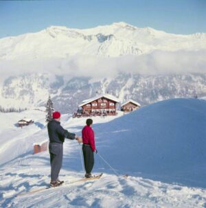 Skiers In Th Alps