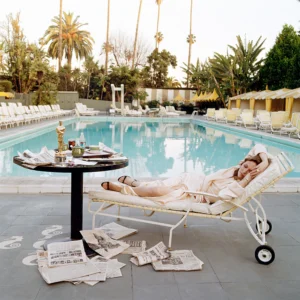 Faye Dunaway Reclining The Morning After, 1977 Hand Signed 1977